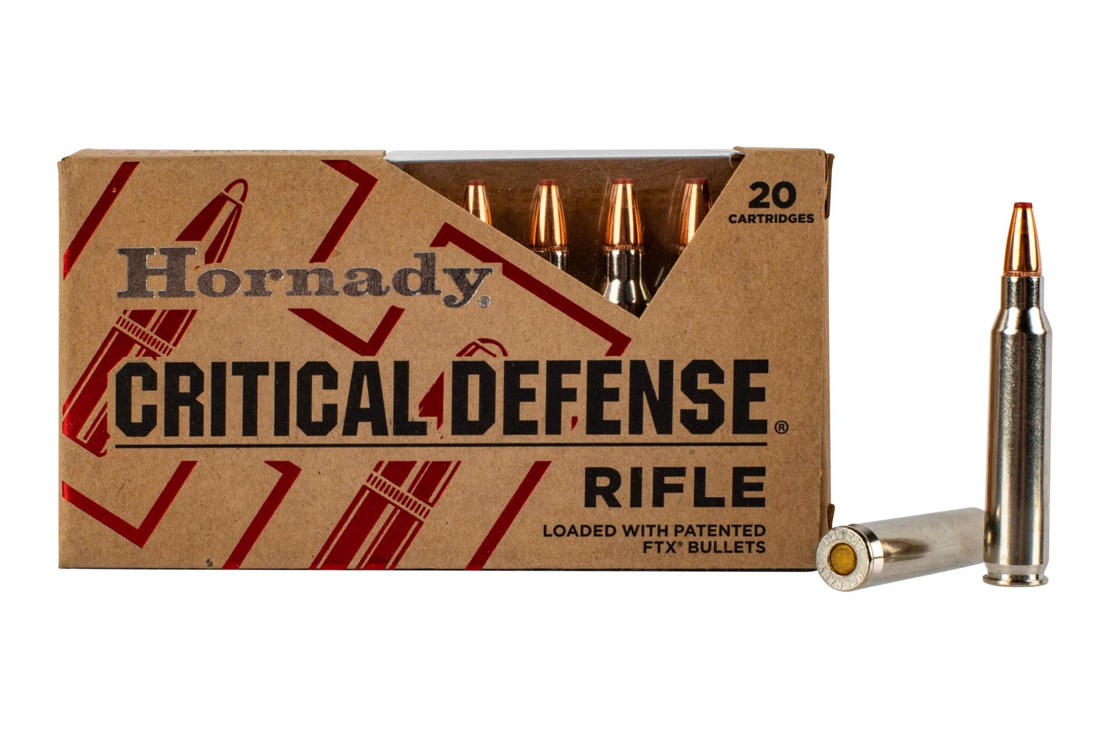 Hornady Critical Defense 223 Remington 55gr Flex Tip Ammo Box of 20